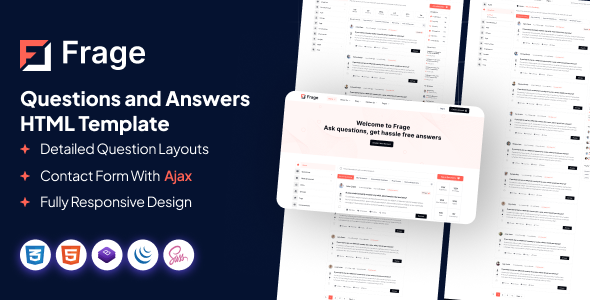 Frage - Questions and Answers HTML Template