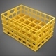 Yellow Stackable Empty Bottle Carrier Plastic Crate Box Storage - 3DOcean Item for Sale