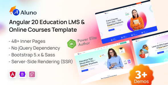 Aluno – Angular Education LMS & Online Courses Template