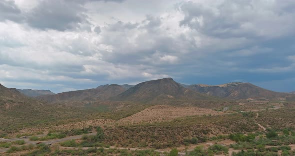 Beautiful Panoramic Desert Landscape Wilderness Near Phoenix Arizona