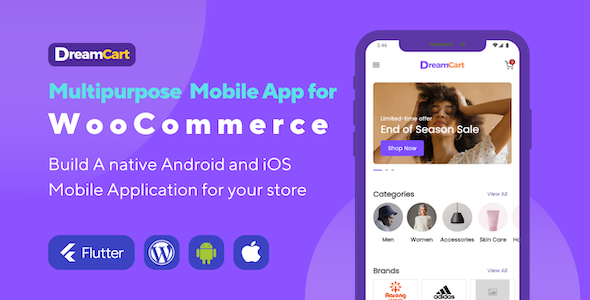 DreamCart - Flutter Mobile App for WooCommerce