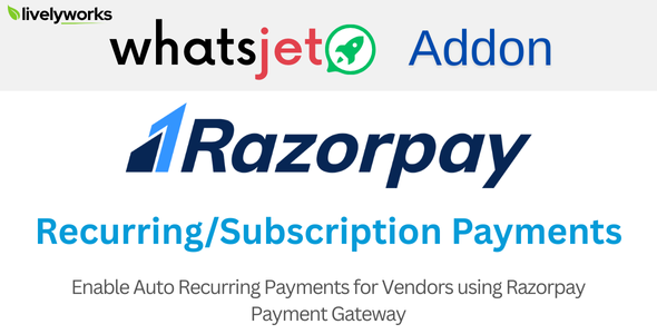Razorpay Subscription Payment Addon for WhatsJet - Plugin