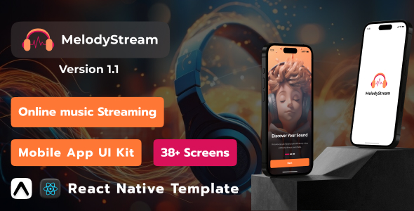 MelodyStream Music Streaming Mobile App React Native Template