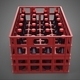 Red Soft Drink Bottle Carrier Plastic Crate Box Container Rack - 3DOcean Item for Sale