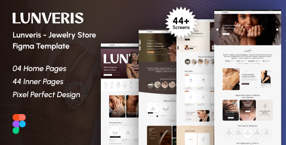 Lunveris - Jewelry Store Figma Template