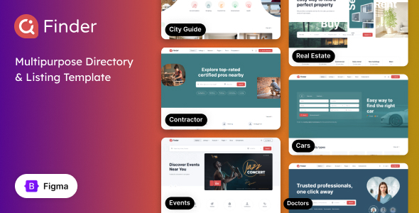 Finder - Multipurpose Directory & Listing Figma Template