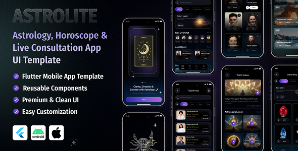 Astrolite – Astrology, Horoscope & Live Consultation App UI Template