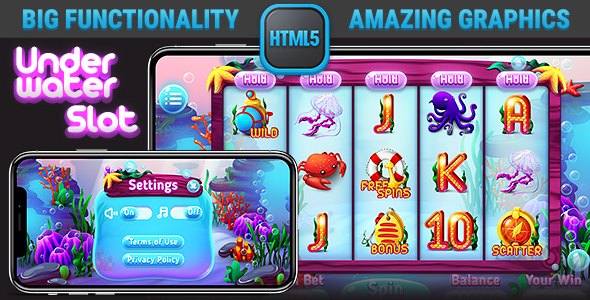 HTML Responsive Slot • Underwater Casino Game