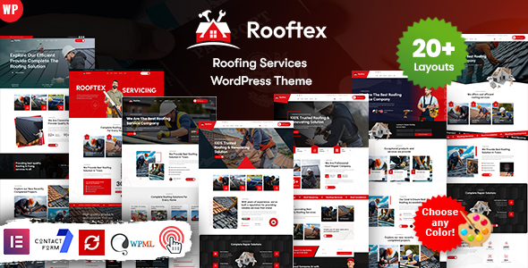 Rooftex - Roofing Services WordPress Theme