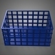 Blue Plastic Basket Crate Box Tray Laundry Dirty Clothes Storage - 3DOcean Item for Sale