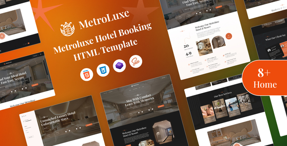 Hotel Booking HTML Template - Metroluxe