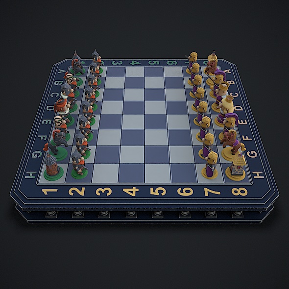 Chess Game Ready 3d Model