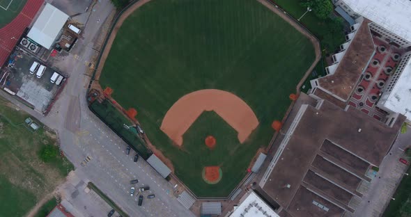 Birds eye view of baseball field