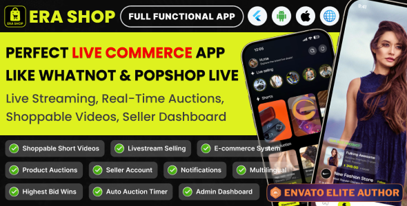Era Shop : Live Streaming, Short Video based E-commerce Store Multi Vender