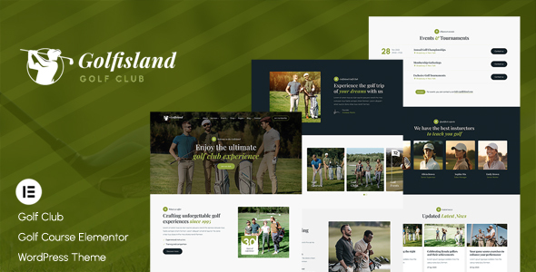 Golfisland - Golf Club & Course Elementor WordPress Theme