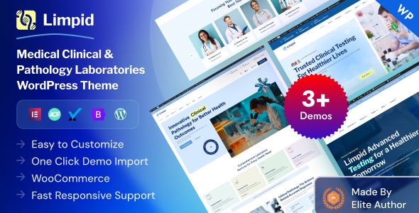 Limpid – Medical & Pathology Laboratory WordPress Theme