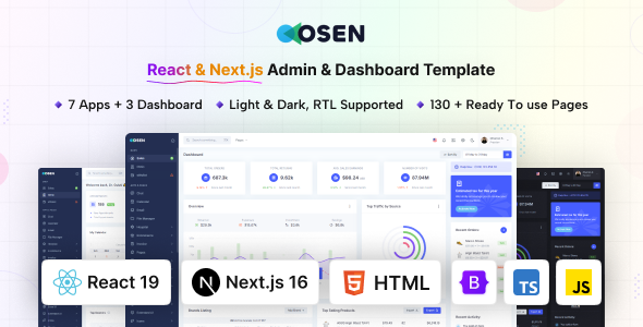 Osen - React & Next.js Admin Dashboard Template (Bootstrap 5)