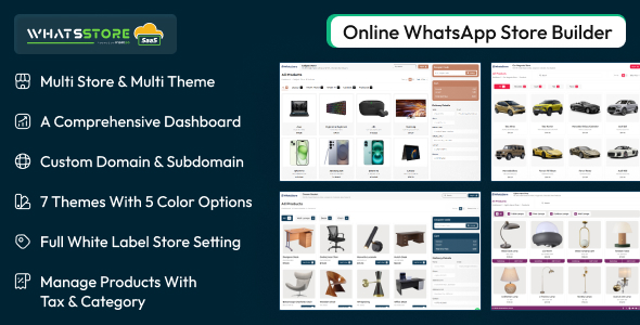 WhatsStore SaaS - Online WhatsApp Store Builder