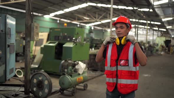 Metal Industry Worker work at Factory