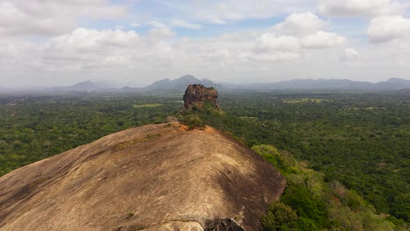 Aerial View of Sigiriya Lion Rock Fortress Sri Lanka