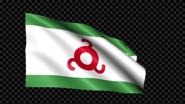 Ingushetia Flag Blowing In The Wind