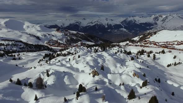 Aerial view of La Plagne