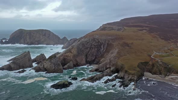 The Amazing Coastline at Port Between Ardara and Glencolumbkille in County Donegal - Ireland