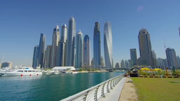 Skyscrapers on a sunny day in Dubai