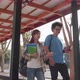 Happy Asian students walking and talking on walkway of university. Education and student concept - VideoHive Item for Sale
