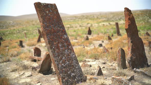 Tombstones And Obelisks in The Prehistoric Cemetery