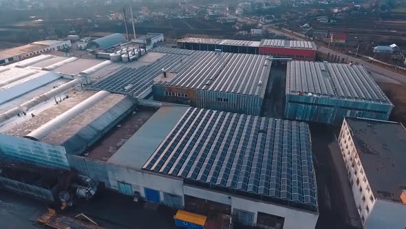 Solar Panels on Factory Roof