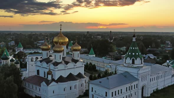 Ipatievsky Monastery in Kostroma at Sunset Russia