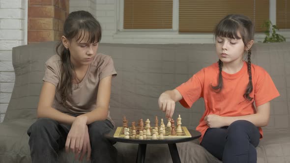 Chess in Cozy Living Room