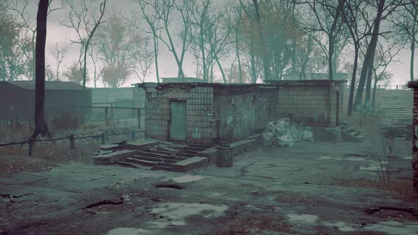 Old and Abandoned Buildings in a Small Town alt