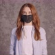 Ginger Female Posing in Medical Mask - VideoHive Item for Sale