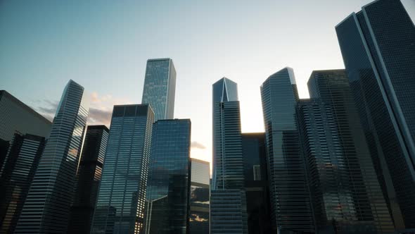 Modern Office Buildings In The Financial District