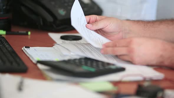 A Man Reads a Document and Gets Angry and Then Crumpling Piece of Paper.