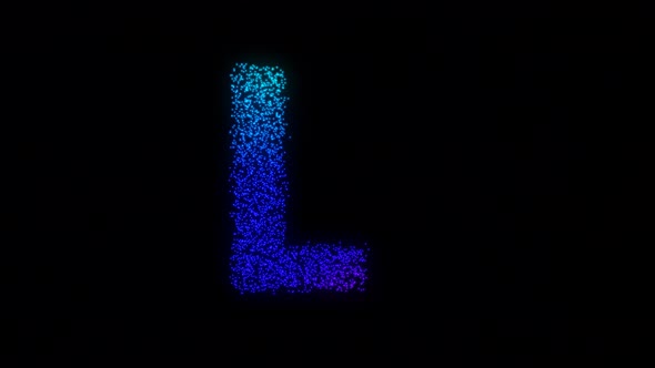 L Letter Gradient With Particles