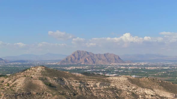 Mediterranean Desert Mountain Sierra de Callosa de Segura Near Algorfa, Spain.