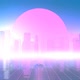 Outrun Grid Animation Loop with Motorbike and city skyline - VideoHive Item for Sale