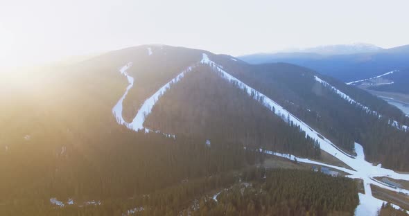 Ski Resort in Mountains