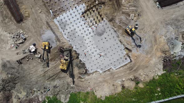 Aerial Photography Over Construction Site