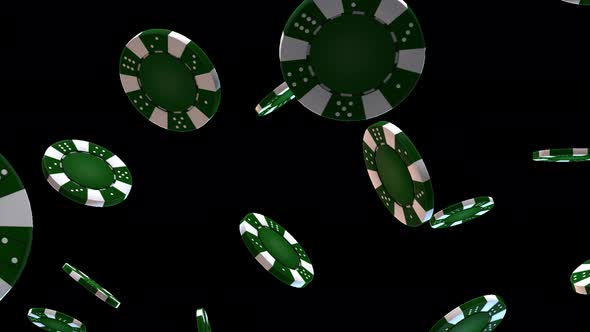 Green Poker Chip  V2