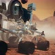 Vehicles on the ground of Mars examining rocks - VideoHive Item for Sale