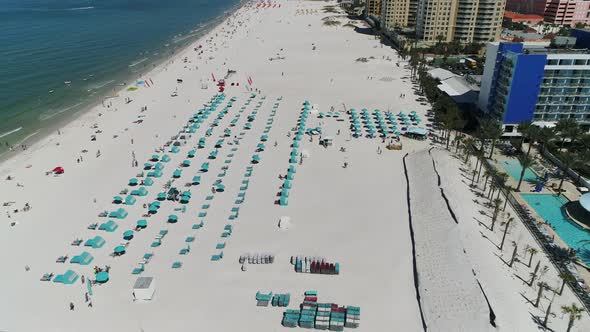 Aerial of buildings along the beach