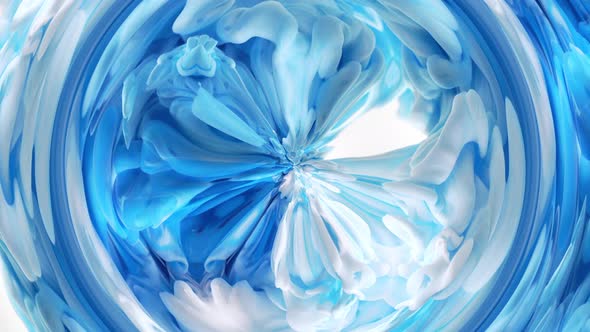 Blue White Big Swirl Acrylic Background