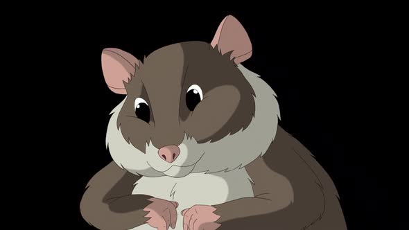 Brown hamster close-up alpha matte alt