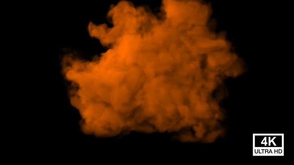 Huge Orange Color Smoke 4K alt