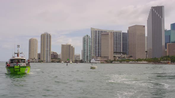 Two boats sailing in Miami