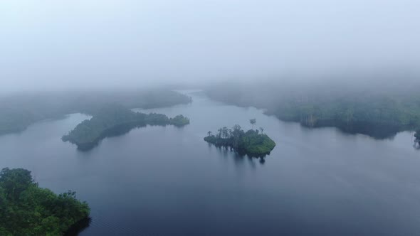 Aerial View of Fjords at New Zealand